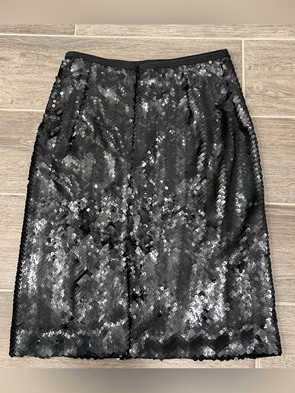 NWT! J. Crew Midnight Sequin Herringbone Pencil Skirt. Size 8. - Picture 6 of 12